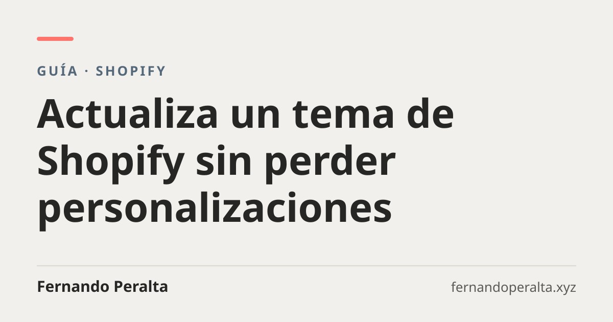 Portada de la guía para actualizar un tema de Shopify personalizado con git, Shopify CLI y Liquid
