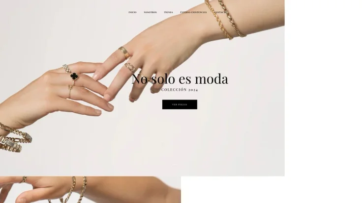 Inicio actual de Lerato con banner de joyería y navegación