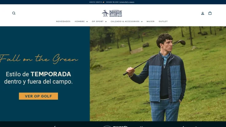Portada actual de Original Penguin México con navegación y banner de campaña